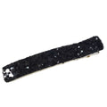 Pince à cheveux bec paillettes 6cm - noir