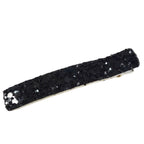 Pince à cheveux bec paillettes 6cm - noir