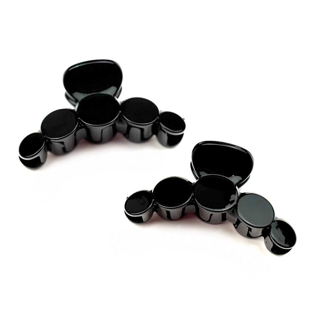 Pince à cheveux crabe 7cm noir - Lot de 2