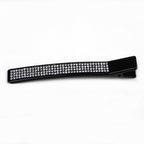 Pince cheveux crocodile noir longue 8cm avec strass élégante