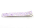 Pince à cheveux paillettes 8cm - rose pale