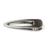 Pince cheveux métal brossé 8cm