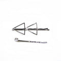 Pinces Cheveux Flèche argentées 5cm - Lot de 2 