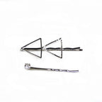 Pinces Cheveux Flèche argentées 5cm - Lot de 2 