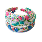 Serre-tête bombé tissu fleuri 2,5cm – Élégance romantique