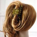 Pince crabe cheveux classique de 8,5 cm, vert verni