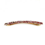 Barrette cheveux longue 10cm en paillettes rose, qualité premium