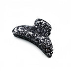 Pince cheveux crabe ornée de paillettes scintillantes gris