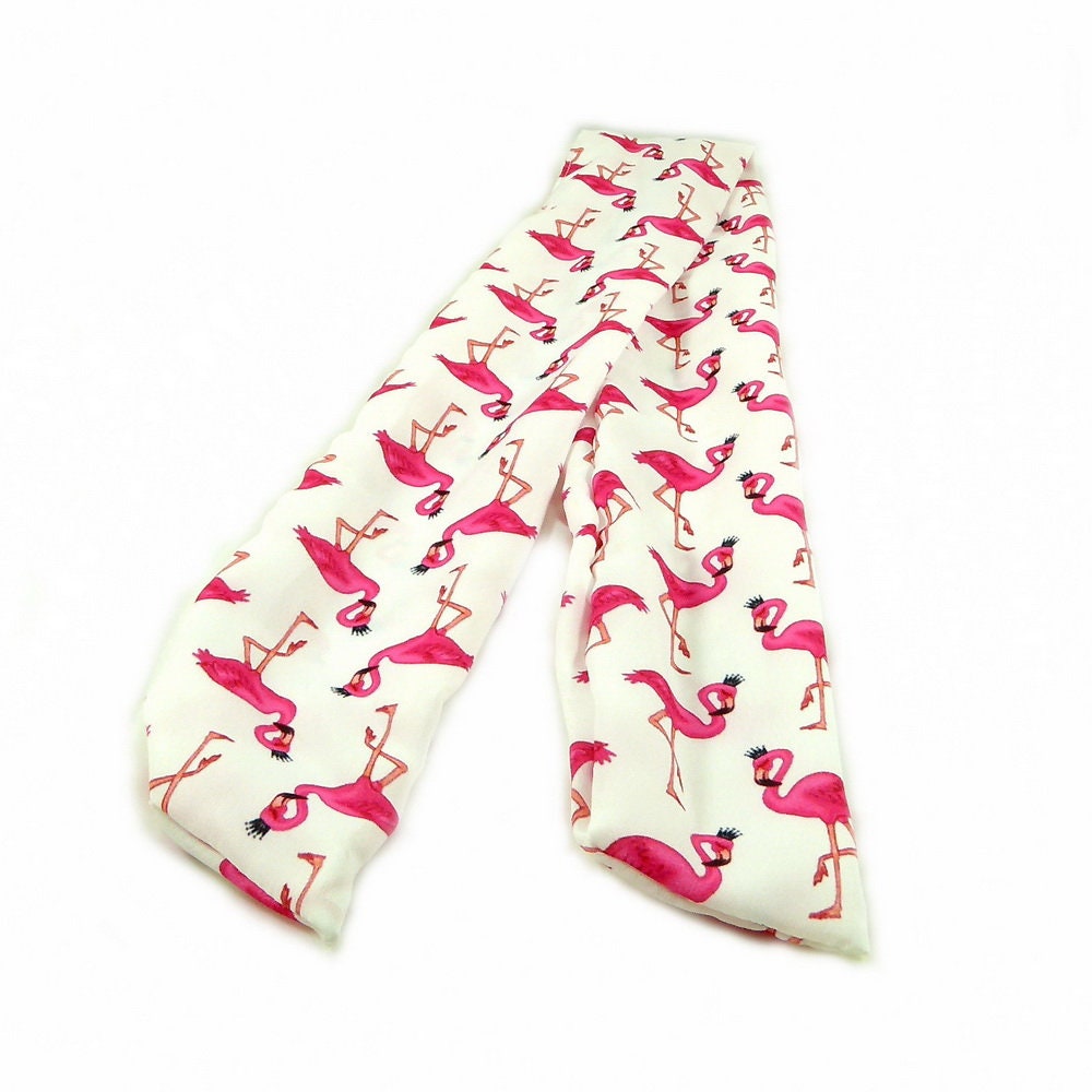 Bandeau headband cheveux flamand rose
