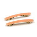 Barrettes cheveux fine 7cm rose poudré - Lot de 2