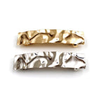Barrette métal design martelé
