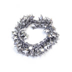 Elastique cheveux perles étoile, argenté