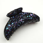 Pince cheveux paillette multicolore foncé 9cm - crabe fantaisie