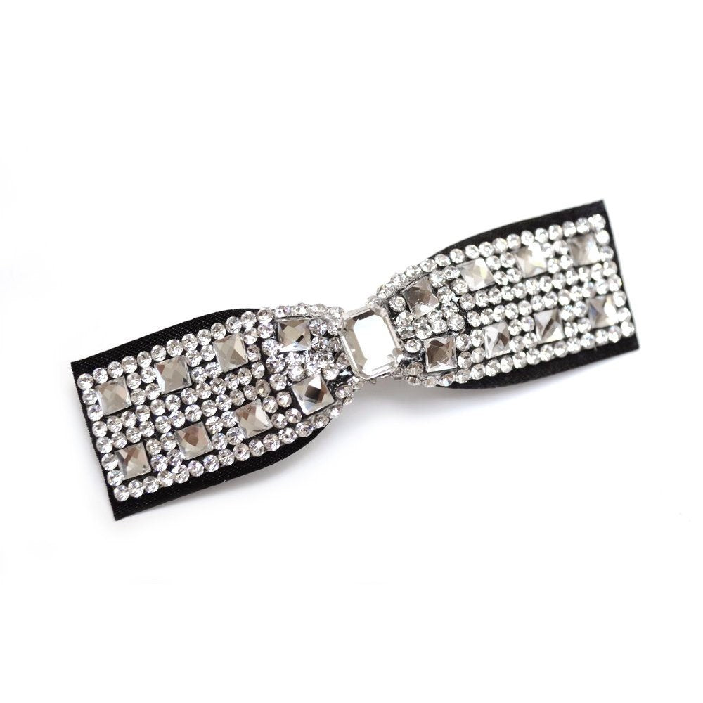 Barrette cheveux noeud en strass