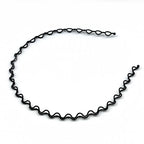 Lot de 3 serres tête fin métal petite ondulation, doré, argenté, noir
