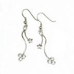 Boucle d'oreille pendante cristal