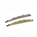 Pince cheveux fine motif torsadé et perles