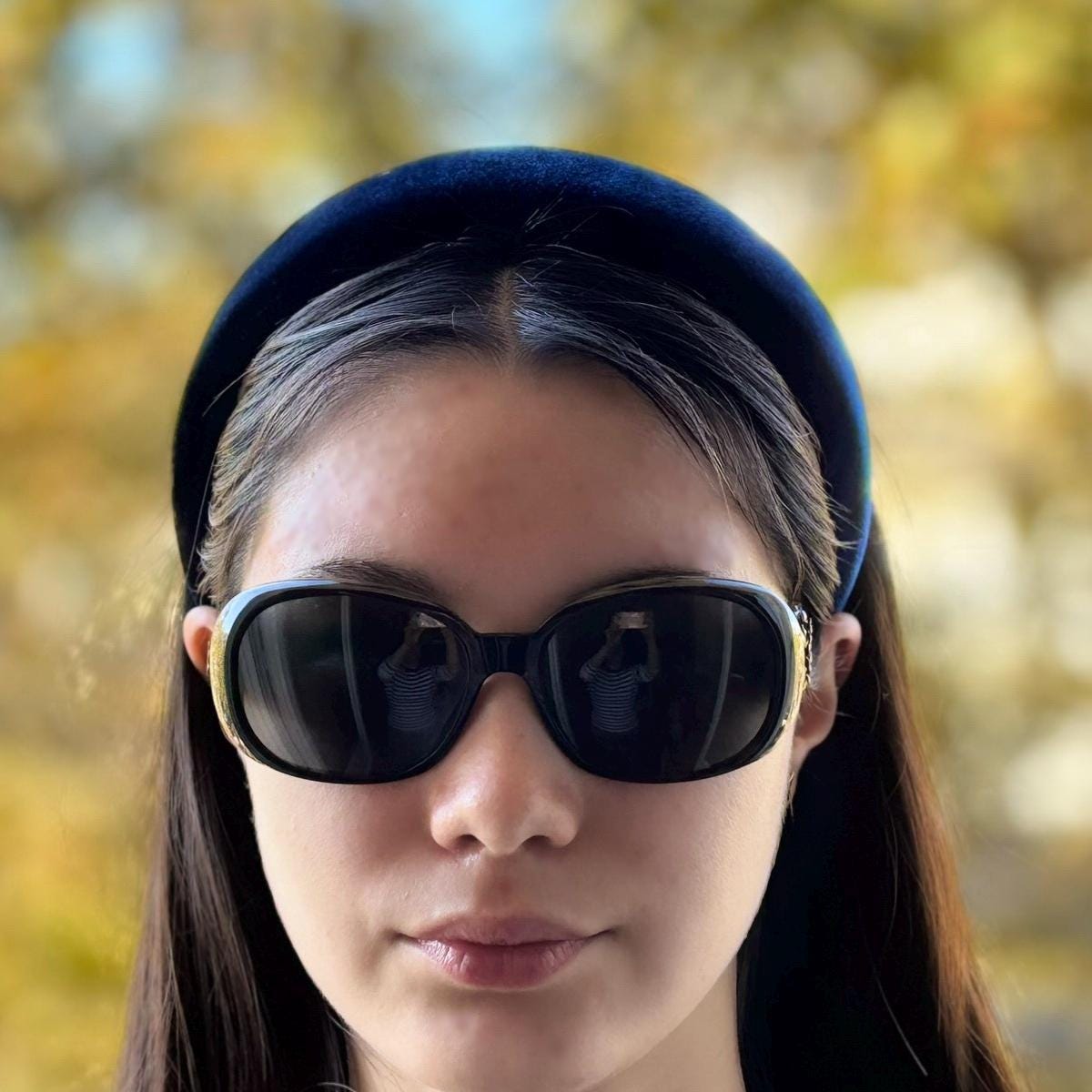 Serre tête velours bombé