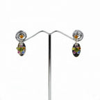 Boucle d'oreille pendante cristal