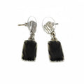 Boucle d'oreille pendante émail