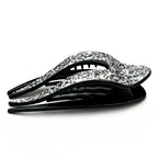 pince à cheveux bec ornée de paillettes argent