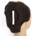 Pince cheveux paillettes 8cm - nacré blanc