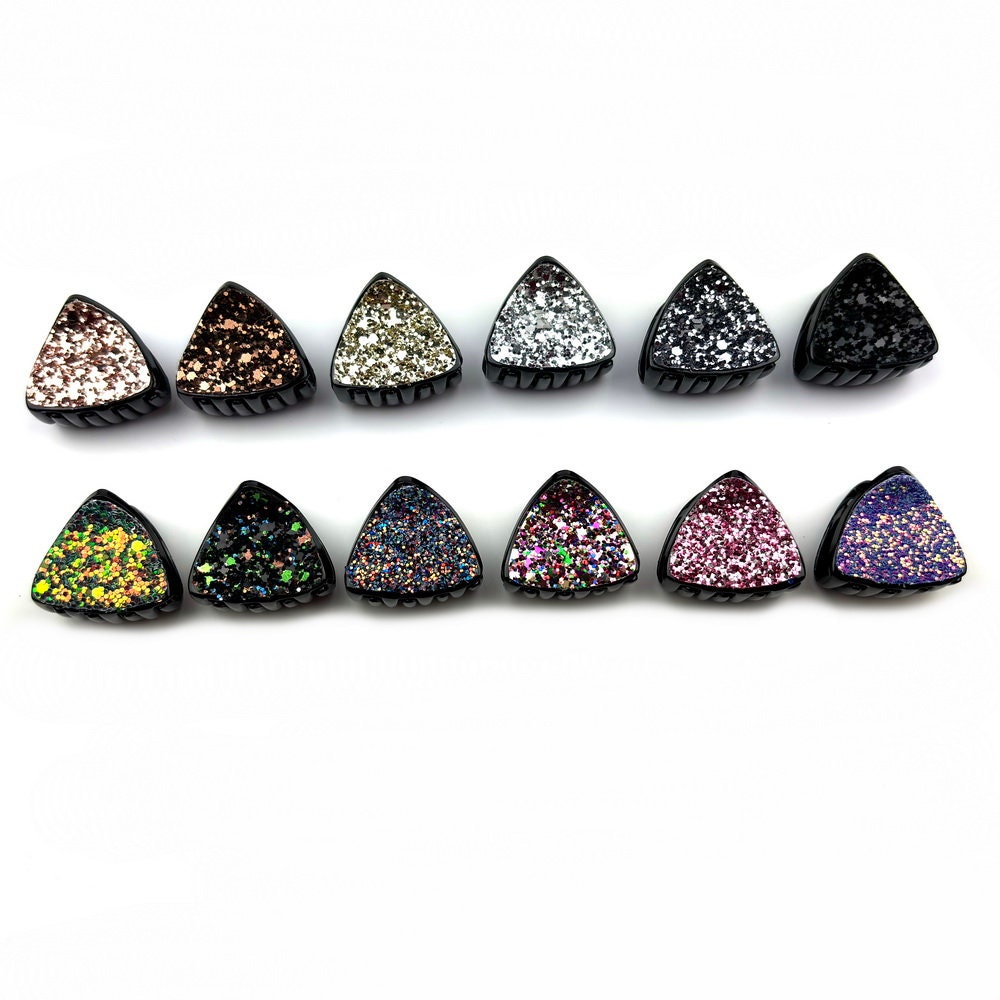 Lot de 2 Pinces cheveux paillette triangulaire