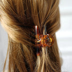 Pince à cheveux crabe 6.8cm marron