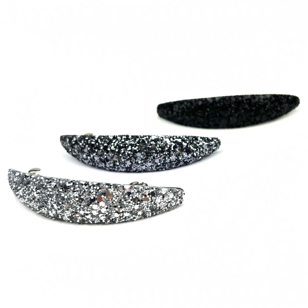 Barrette cheveux ovale à paillettes