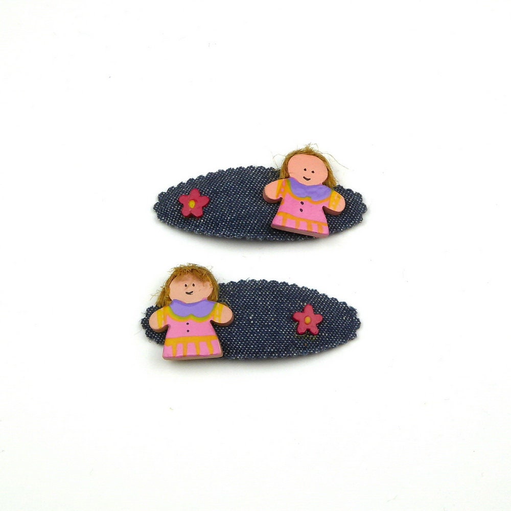 Lot de 2 clic clac enfant jean poupée