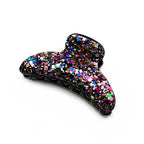 Pince cheveux crabe fantaisie 7cm ornée de paillettes scintillantes multicolores