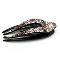Pince à cheveux forme bec 11,5cm à paillettes or rose
