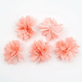 Fleurs satin polyester 4,5cm - Lot de 5