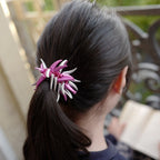 Élastique Cheveux Perles Corne - Bracelet 2-en-1 - rose