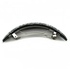 Barrette cheveux incurvée ovale à paillettes