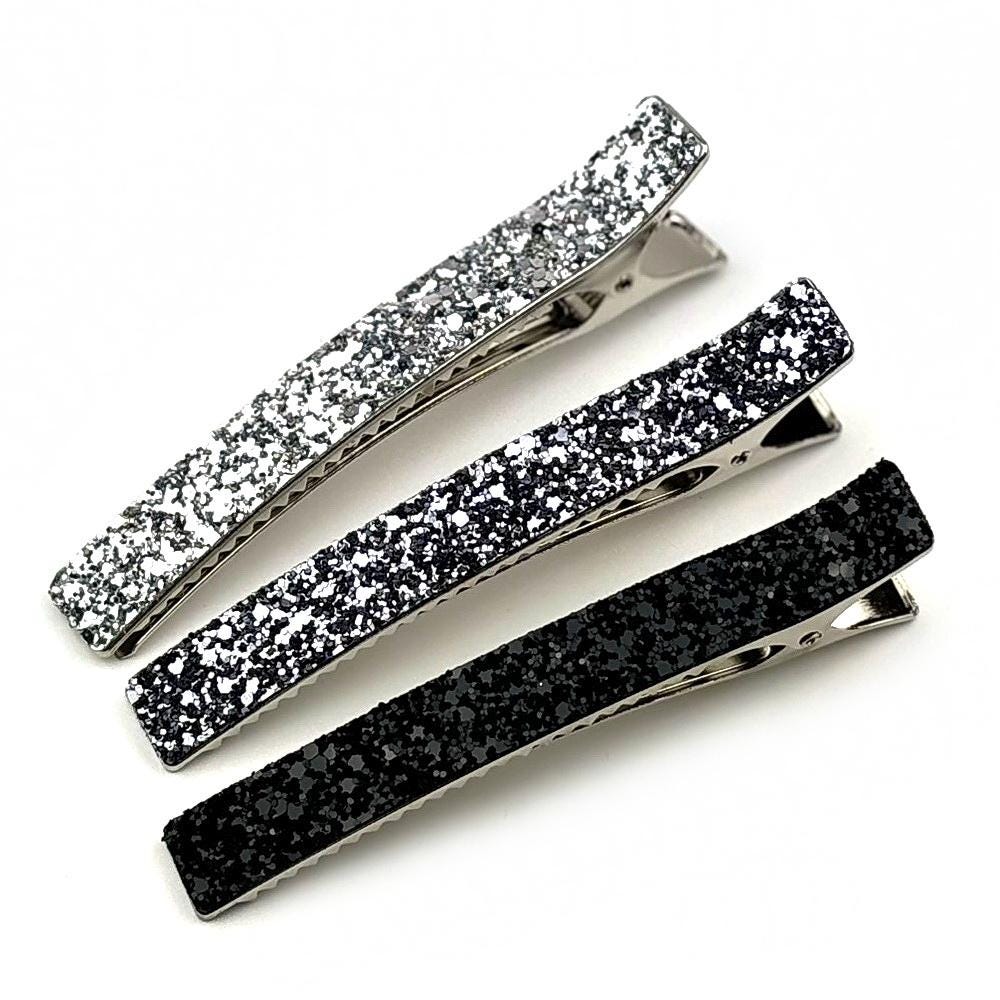 Grande pince cheveux paillettes 12.5cm
