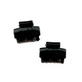 Pinces Crabe Mini 2,5cm vernies - Lot de 2 Noir