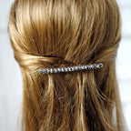Barrette cheveux perles cristaux 8.5cm