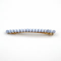 Barrette cheveux fine perles œil de chat 8cm – Éclat chatoyant bleu ciel
