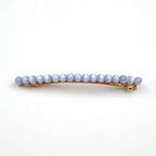 Barrette cheveux fine perles œil de chat 8cm – Éclat chatoyant bleu ciel