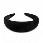 Serre tête cheveux satin large - noir
