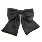  barrette cheveux ornée d'un nœud à pan en satin noir