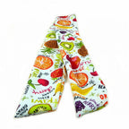 Bandeau headband cheveux bleu ciel imprimé fruit
