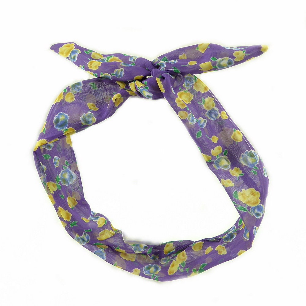 Bandeau headband cheveux imprimé fleuri