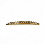 Pince cheveux fine avec boules doré 6.5cm