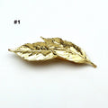 Barrette cheveux métal feuille doré