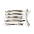 Barrettes fines 8cmx0.6cm "Clip Paris" argent - Lot de 50