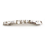 Barrette cheveux métal martelé argenté - Design élégant et raffiné