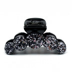 Pince cheveux crabe fantaisie ornée de paillettes grises