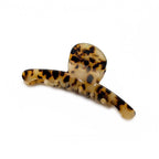 Pince cheveux crabe 9cm acétate motif tortue beige